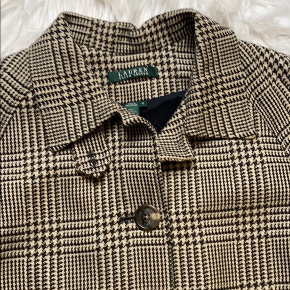 Lauren Ralph Lauren Brown Houndstooth Swing Jacket - Picture 4 of 11